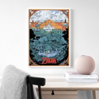 The Legend Of Zelda A Link To The Past Poster Cover Game Canvas Poster, Wandbild, Kunstposter, Wohndekoration, Spielerzimmer Deko von CatKittyStore