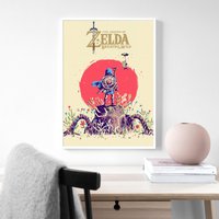 The Legend Of Zelda Breath The Wild Game Poster Leinwandposter, Wandbild, Kunstposter, Wohndekoration, Spielerzimmer Dekoration von CatKittyStore