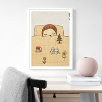 Yoshitomo Nara - Dream Time Poster Wanddekoration Wohndekoration Kunst Rahmenlos von CatKittyStore