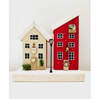 Holzhäuschen, Weihnachtshäuschen, Dekohäuschen, Winterliche Holzhäuser von CatVanCrafts