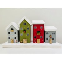 Weihnachtsdekoration Dekohäuschen, Holzhäuschen Für Weihnachten, Winterliche Mini Holzhäuser Weihnachtsdekoration Dekohäuschen, Holzhäuschen Für Weihnachten, Winterliche Mini Holzhäuser von CatVanCrafts
