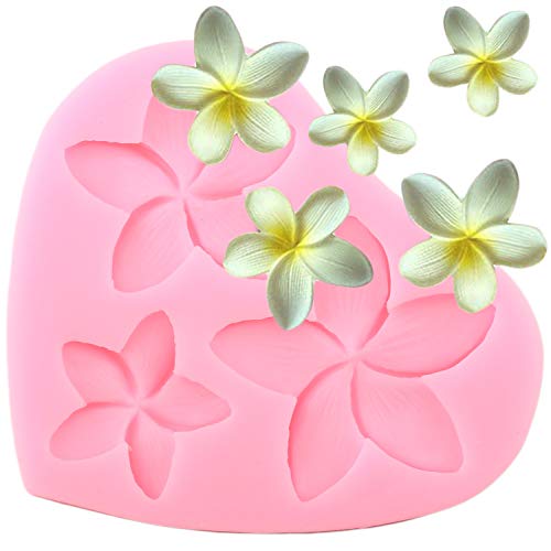 Frangipani Plumeria Blume Silikon Form DIY Puddding Desserts Cupcake Topper Dekoration Seife Form Kristall Gelee Shots Gum Paste Candy Schokolade Handgemachte Eiscreme Fondant Form von Cataliza