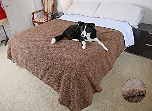 Catalonia Classy wasserdichte Haustierdecke, pinkelurinsichere Hundedecke für Couchbett, weiche wendbare Möbelschutzhülle, flüssigkeitsdichte Decke für große Hunde von Catalonia Classy
