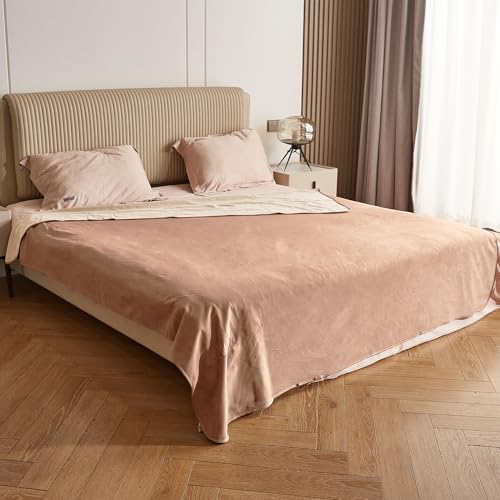 Catalonia Wasserdicht Decke, Tagesdecke Bett Sofaüberwurf Kuscheldecke Schonbezug Couchschoner Wasserabweisend Wohndecke Überwurf Fleece Decke for Bett Couch Sofa 203x 229cm Taupe von Catalonia Classy