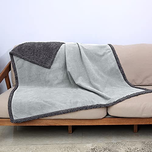 Catalonia Wasserdicht Decke, Tagesdecke Bett Sofaüberwurf Kuscheldecke Schonbezug Couchschoner Wasserabweisend Wohndecke Überwurf Fleece Sherpa Decke for Bett Couch Sofa 152x127cm von Catalonia Classy