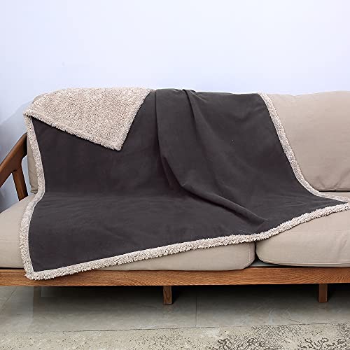 Catalonia Wasserdicht Decke, Tagesdecke Bett Sofaüberwurf Kuscheldecke Schonbezug Couchschoner Wasserabweisend Wohndecke Überwurf Fleece Sherpa Decke for Bett Couch Sofa 152x127cm von Catalonia Classy