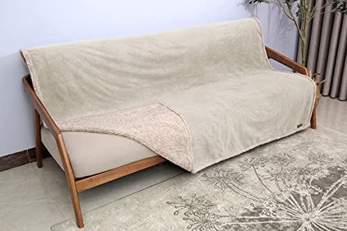 Catalonia Wasserdicht Decke, Tagesdecke Bett Sofaüberwurf Kuscheldecke Schonbezug Couchschoner Wasserabweisend Wohndecke Überwurf Fleece Sherpa Decke for Bett Couch Sofa 203x152cm von Catalonia Classy