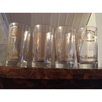 Alles Gute Zum Geburtstag Aus Der Fabrik - Jahrgang Set Mit 4 Highball Libbey Cocktail Ethan Allen Werbung Gläser Spaß Gold Möbel Grafiken von CatamountCurios