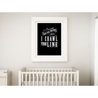 Johnny Cash Baby Raum Kunst "Lyrics Print "I Crawl The Line" ." von CatchingFirefliesCo