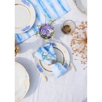 Tie Dye Servietten Set Von 4, Blau Handgefärbte Tischservietten, Wiederverwendbare Baumwollservietten Set, Boho Dekorative von CatchingOrion