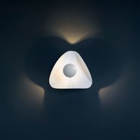 Catellani & Smith Lederam Manta CWS1 Wand- / Deckenleuchte weiß/weiß, Stange: weiß, Scheibe: weiß von Catellani & Smith