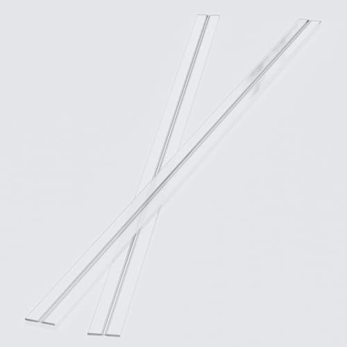 (2x) 1150mm Flex-Scharniere mit niedrigem Profil, flexible verstellbare Scharniere aus Transparente, durchgehende Klavierscharniere aus Acrylkunststoff. von Caterpillar Red