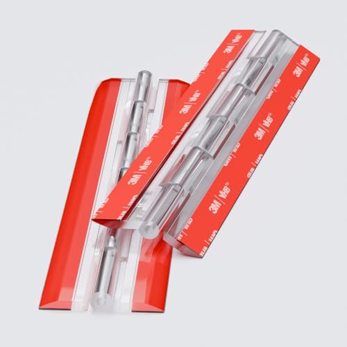 4x Acrylic Hinges - No glue required. Transparent Clear Plastic Acrylic 200mm von Caterpillar Red
