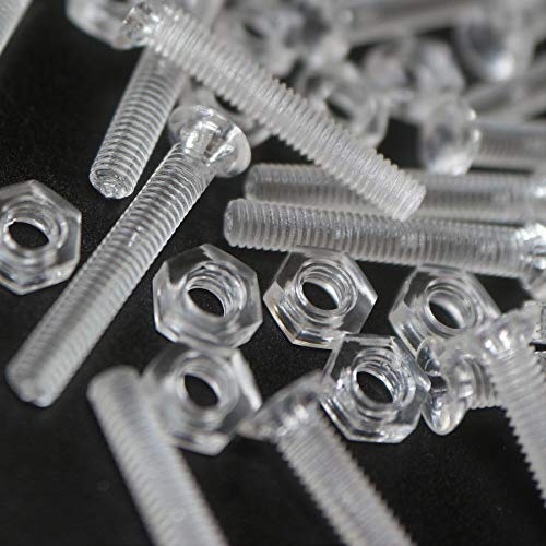 50 Kreuzkopf-Senkschrauben mit Muttern, transparenter Acryl-Kunststoff, M3 x 20 mm 50 Kreuzkopf-Senkschrauben mit Muttern, transparenter Acryl-Kunststoff, M3 x 20 mm von Caterpillar Red
