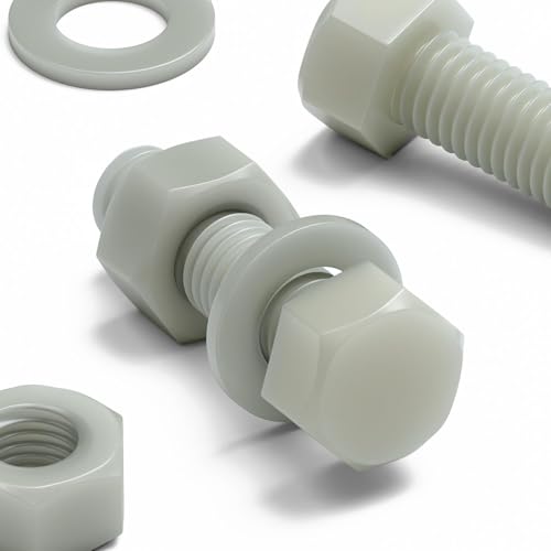 50 x Glasfaserverstärkte Super Nylon, Sechskantschrauben, M8 x 30mm, Maschinenschrauben, Kunststoffmuttern und -schrauben, Unterlegscheiben 50 x Glasfaserverstärkte Super Nylon, Sechskantschrauben, M8 x 30mm, Maschinenschrauben, Kunststoffmuttern und -schrauben, Unterlegscheiben von Caterpillar Red