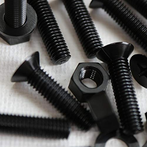 50 x Schwarze Nylon Senkschrauben, Maschinenschrauben, M5 x 20mm, Kunststoffschrauben, Muttern & Unterlegscheiben 50 x Schwarze Nylon Senkschrauben, Maschinenschrauben, M5 x 20mm, Kunststoffschrauben, Muttern & Unterlegscheiben von Caterpillar Red