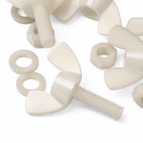 50x Schmetterlingsflügelmutter aus Nylon mit Gewinde, Maschinenschrauben, beinhaltet Muttern & Unterlegscheiben, M6 x 20mm 50x Schmetterlingsflügelmutter aus Nylon mit Gewinde, Maschinenschrauben, beinhaltet Muttern & Unterlegscheiben, M6 x 20mm von Caterpillar Red