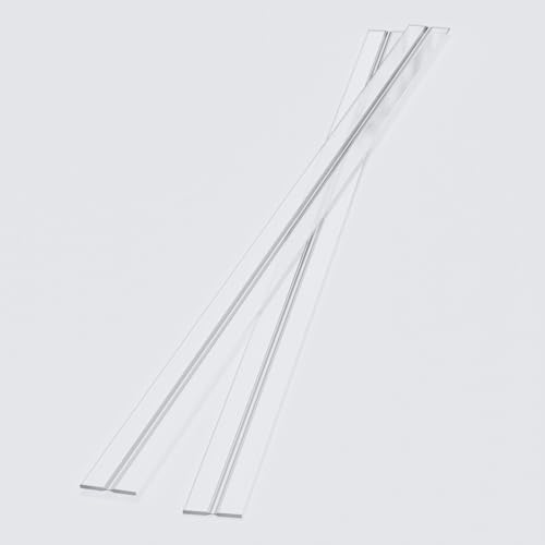 Caterpillar Red (2x) 950 mm Flex-Scharniere mit niedrigem Profil, flexible verstellbare Scharniere aus Transparentem Acryl von Caterpillar Red