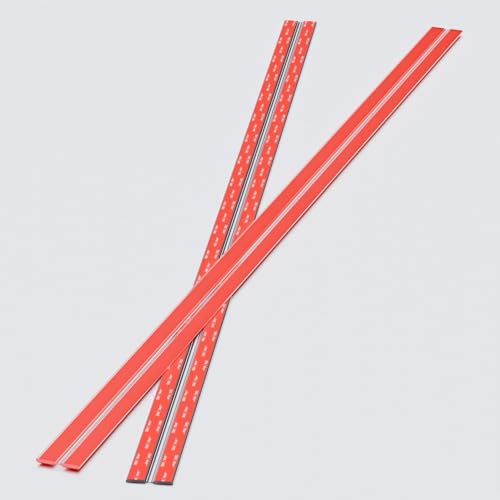 Caterpillar Red 2x 1150mm Transparente Flex-Scharniere mit niedrigem Profil - Selbstklebend, Acryl/Material von Caterpillar Red