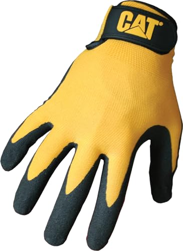 Caterpillar CAT017416 Handschuhe CAT mit Handfläche aus gelbem Nylon und Nitrilbeschichtung XL von Caterpillar