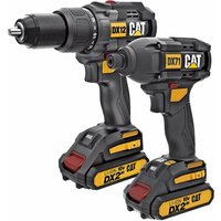 Caterpillar - Werkzeuge - Akku Set 2in1, Schlagbohrmaschine und Schlagschrauber DX12K von Caterpillar