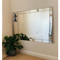 Rennie Mackintosh Stil Großer Glasspiegel Bluebell Handmade in Uk 61x91cm 2x3Ft Rennie Mackintosh Stil Großer Glasspiegel Bluebell Handmade in Uk 61x91cm 2x3Ft von Catfishglass