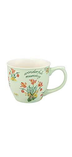 Cath Kidston Spot Bouquet Tasse aus Steingut, Motiv "Mum", Grün von Cath Kidston