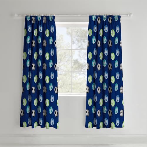 Catherine Lansfield Football Vorhänge, Textil, blau, Pencil Pleat Curtains-66x72 Inch Catherine Lansfield Football Vorhänge, Textil, blau, Pencil Pleat Curtains-66x72 Inch von Catherine Lansfield