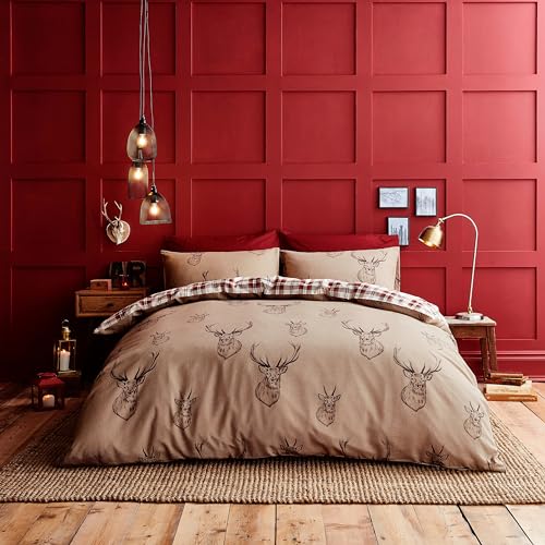 Catherine Lansfield Stag Easy Care Double Duvet Set Multi von Catherine Lansfield