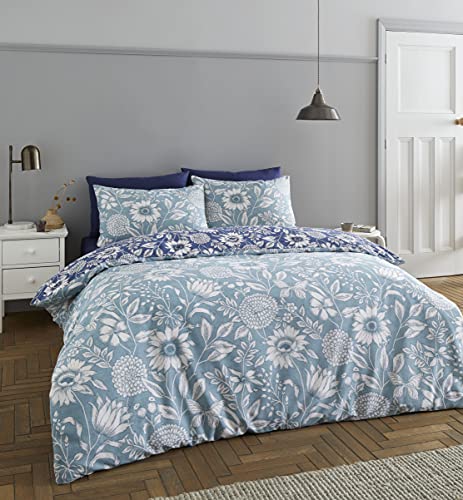 Catherine Lansfield Bettwäsche-Set für Doppelbett, Polyester, blau von Catherine Lansfield