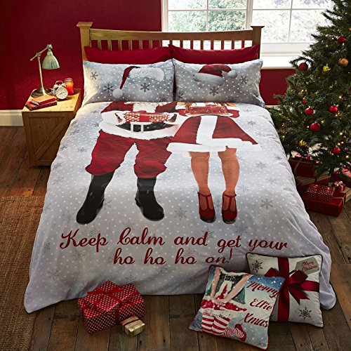 Catherine Lansfield Bettwäscheset, „Selfie Santa“, Mehrfarbig, Doppelbett von Catherine Lansfield