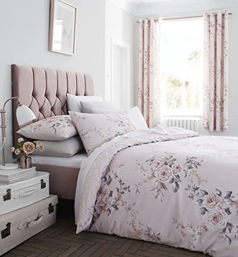 Catherine Lansfield Canterbury 135 x 200 cm Duvet Cover and 1 80 x 80 cm Pillowcase Blush von Catherine Lansfield