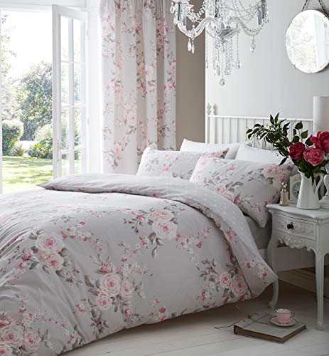 Catherine Lansfield Canterbury 155 x 220 cm Duvet Cover and 1 80 x 80 cm Pillowcase Grey von Catherine Lansfield