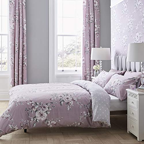 Catherine Lansfield Canterbury Lilac Bettwäsche-Set für französisches Bett von Catherine Lansfield