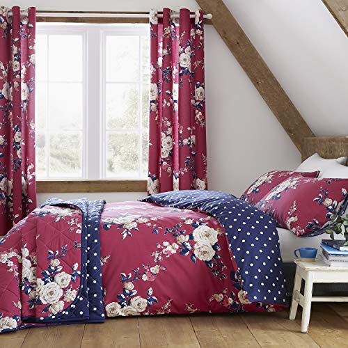 Catherine Lansfield Canterbury Plum Bettbezug-Set für Einzelbett von Catherine Lansfield