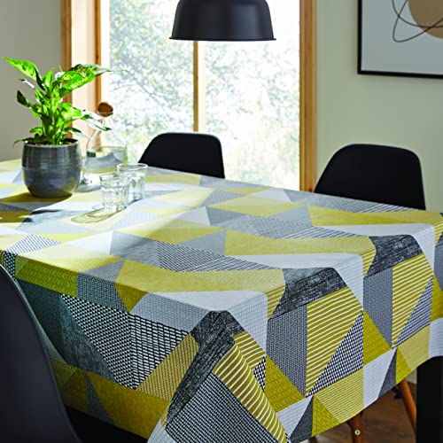 Catherine Lansfield Dining Larsson Tischdecke Geo Baumwolle 132x178 cm Ockergelb von Catherine Lansfield