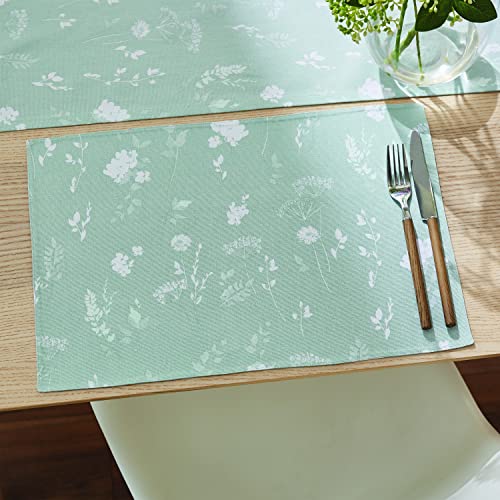 Catherine Lansfield Dining Meadowsweet Floral Baumwolle 30x46 cm Tischset Paar Grün von Catherine Lansfield