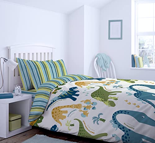 Catherine Lansfield Dino 135x200cm Duvet Cover and 1 80x80cm Pillowcase Multi von Catherine Lansfield
