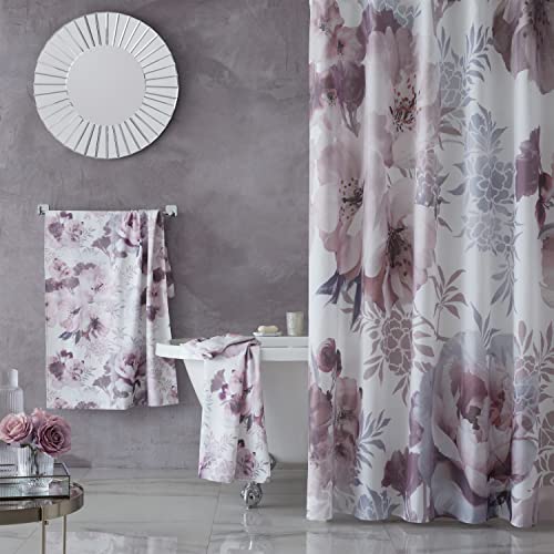 Catherine Lansfield Dramatic Floral Duschvorhang, 180 x 180 cm, Blush Pink von Catherine Lansfield