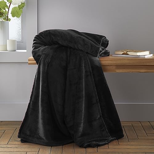 Catherine Lansfield Extra großer Raschel-Samt, Polyester, Schwarz, 200x240cm von Catherine Lansfield