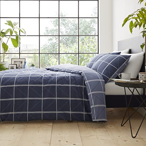 Catherine Lansfield Geometric Grid Bettbezug-Set 200 x 200 + 2 (50 x 80) von Catherine Lansfield