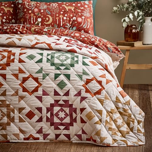 Catherine Lansfield Gesteppte Herbst-Tagesdecke, Patchwork, Geo, 220 x 230 cm, Natur Catherine Lansfield Gesteppte Herbst-Tagesdecke, Patchwork, Geo, 220 x 230 cm, Natur von Catherine Lansfield