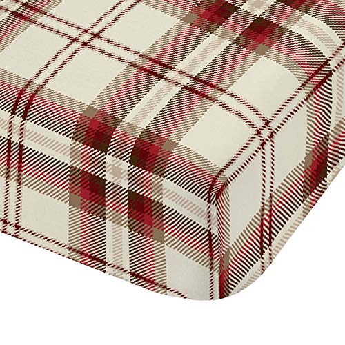 Catherine Lansfield Kelso Hometextiles, Bedlinen, Fitted Sheet, Cotton, Red, 200x180x1 cm von Catherine Lansfield