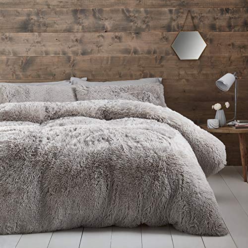 Catherine Lansfield Kuschelig Bettwäsche-Set, Polyester, Silber, Super King Size Catherine Lansfield Kuschelig Bettwäsche-Set, Polyester, Silber, Super King Size von Catherine Lansfield