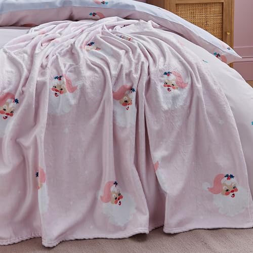 Catherine Lansfield Kuschelige Fleece-Decke im Vintage-Stil, Weihnachtsmann, 130 x 170 cm, Rosa Catherine Lansfield Kuschelige Fleece-Decke im Vintage-Stil, Weihnachtsmann, 130 x 170 cm, Rosa von Catherine Lansfield