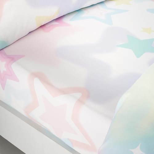 Catherine Lansfield Ombre Stars Spannbettlaken für Einzelbett, Weiß von Catherine Lansfield