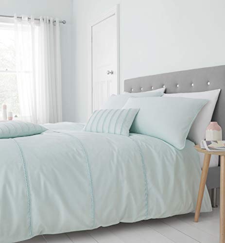 Catherine Lansfield Pom Pom Bettwäsche-Set für King-Size-Betten, Minzgrün von Catherine Lansfield