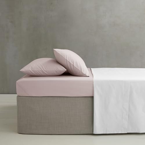 Catherine Lansfield Spannbettlaken für Doppelbett, leicht zu bügeln, gekämmt, Blush Pink von Catherine Lansfield