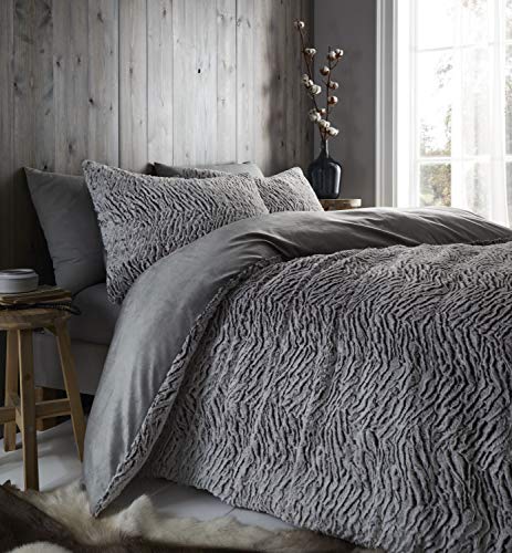 Catherine Lansfield Wolf Bettwäsche-Set, Polyester, neutral, Super King Size von Catherine Lansfield