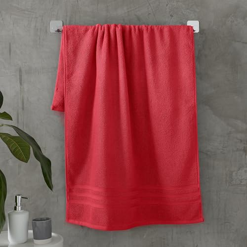 Catherine Lansfield Zero Twist Handtuch, Baumwolle, 50 x 85 cm, Rot von Catherine Lansfield